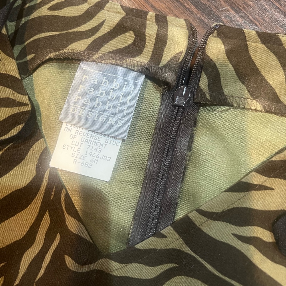 Rabbit Rabbit Rabbit Olive and Brown Zebra Print Top - Picture 3 of 5